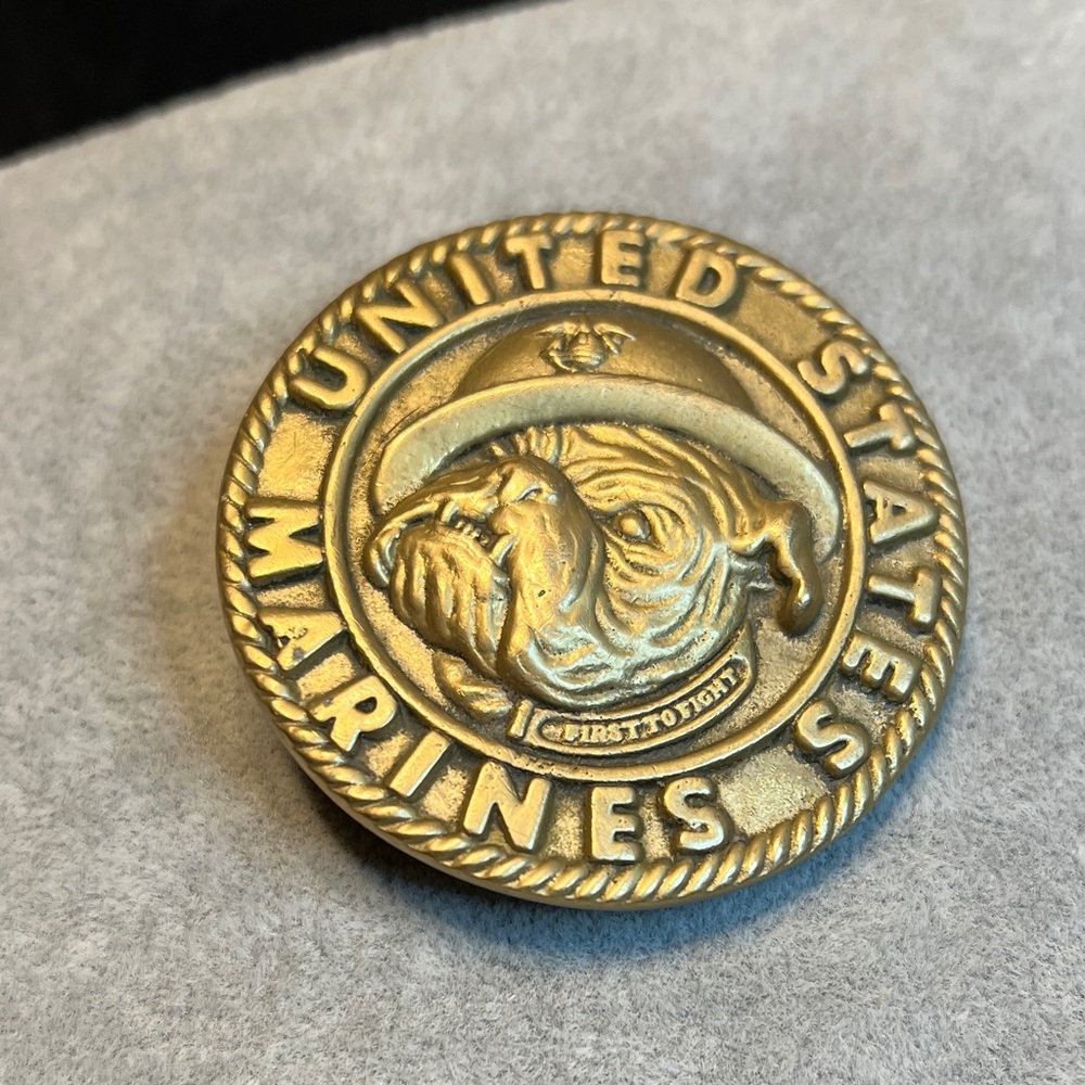 United States Marines Brass Belt Buckle